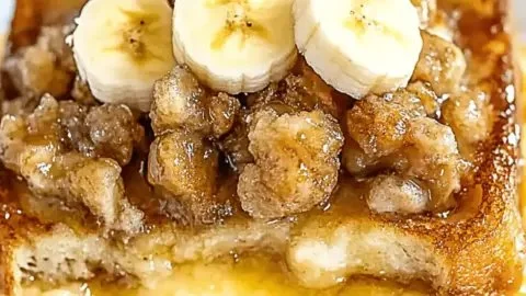 Delicious Banana French Toast Casserole baked to perfection