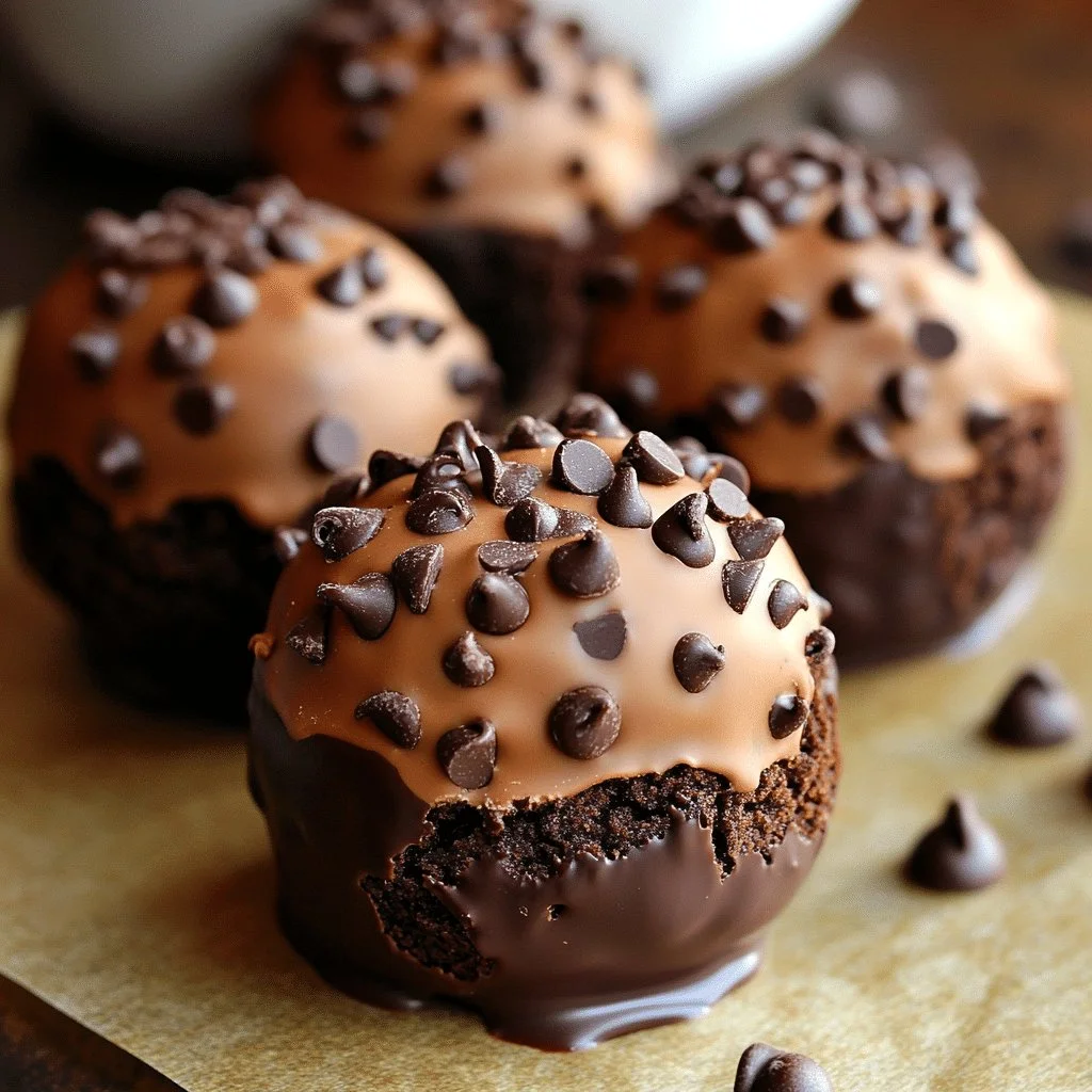 Delicious chocolate chip cookie dough brownie bombs on a plate