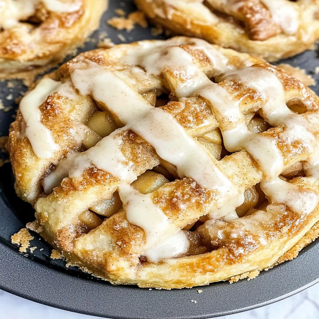 Delicious cinnamon roll apple pie with swirls of cinnamon and apple filling