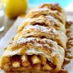 Classic Apple Strudel with spiced apple filling in flaky pastry