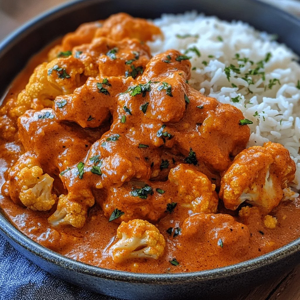 Creamy butter cauliflower dish, rich and flavorful vegetarian recipe