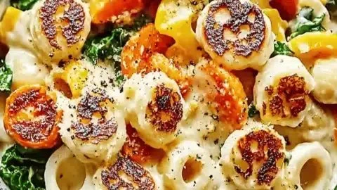 Creamy protein-packed pasta bowl for healthy quick meals