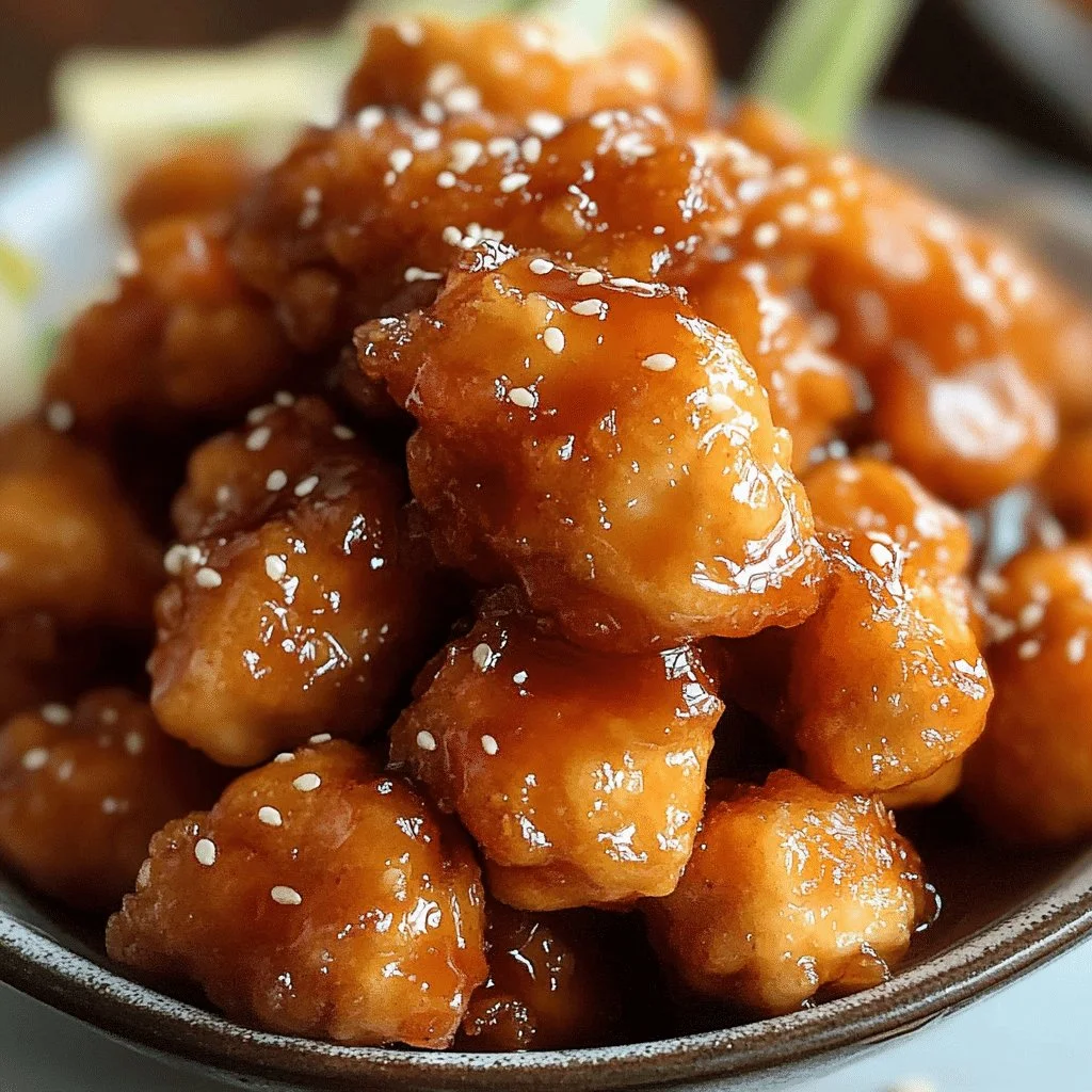 Crispy Honey Chicken with a golden glaze served on a plate