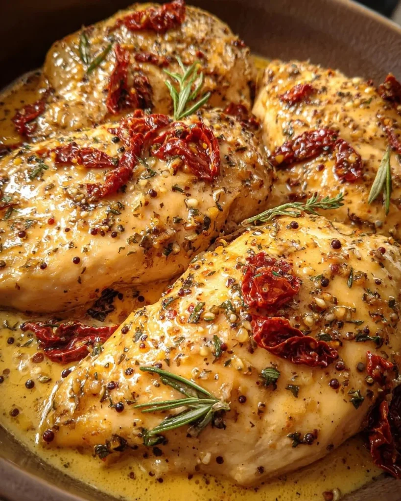 Crockpot Marry Me Chicken served with fresh herbs and pasta
