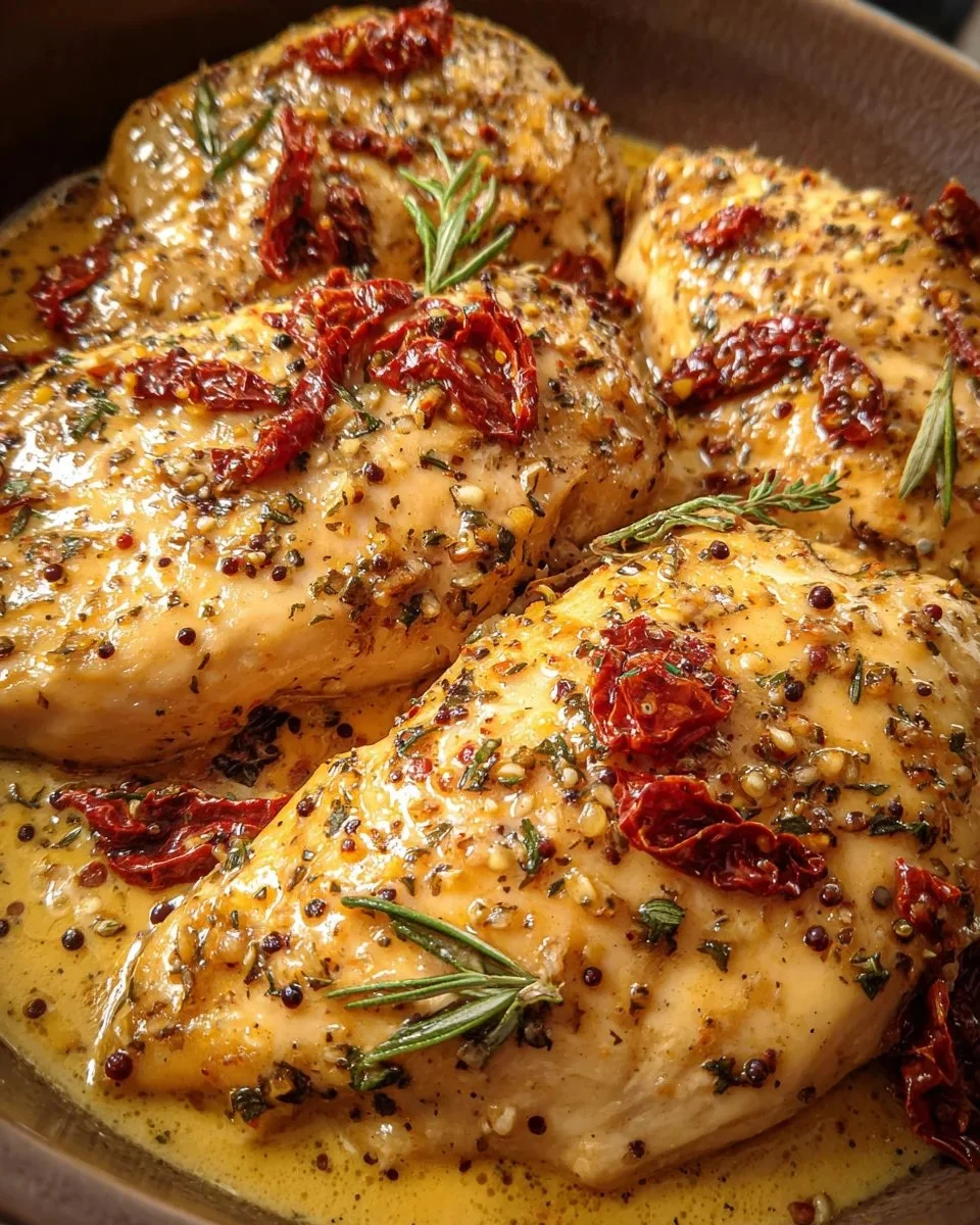 Crockpot Marry Me Chicken served with fresh herbs and pasta