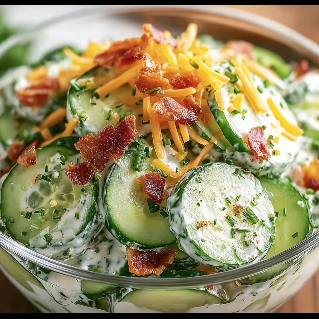 Delicious Cucumber Ranch Crack Salad with fresh ingredients