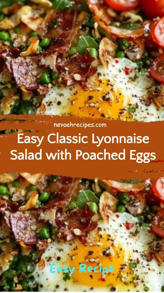 Easy classic Lyonnaise salad topped with poached eggs