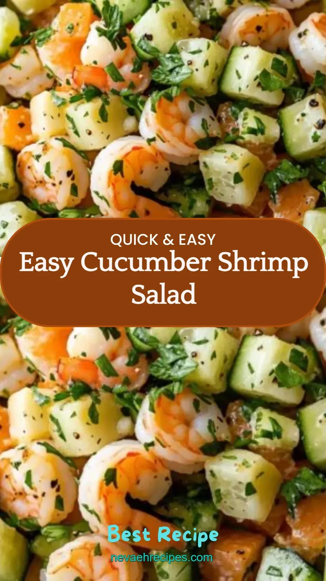 Easy cucumber shrimp salad with fresh vegetables and succulent shrimp.
