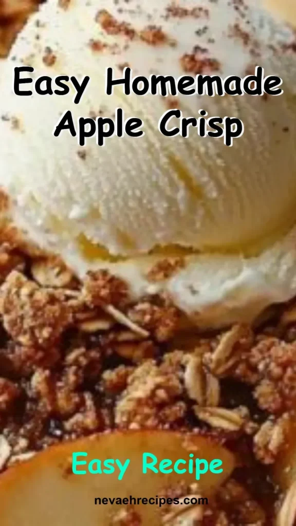 Delicious homemade apple crisp with crunchy topping served in a bowl