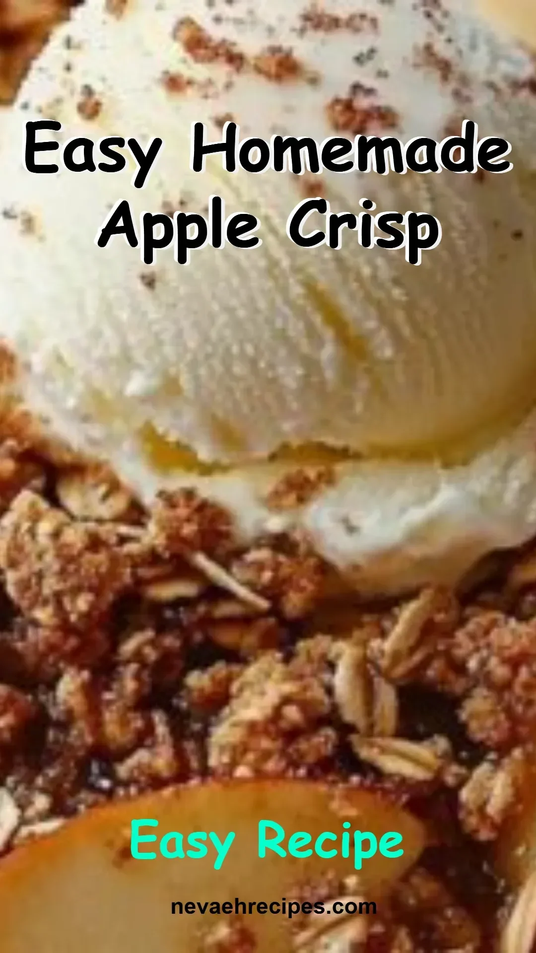 Delicious homemade apple crisp with crunchy topping served in a bowl