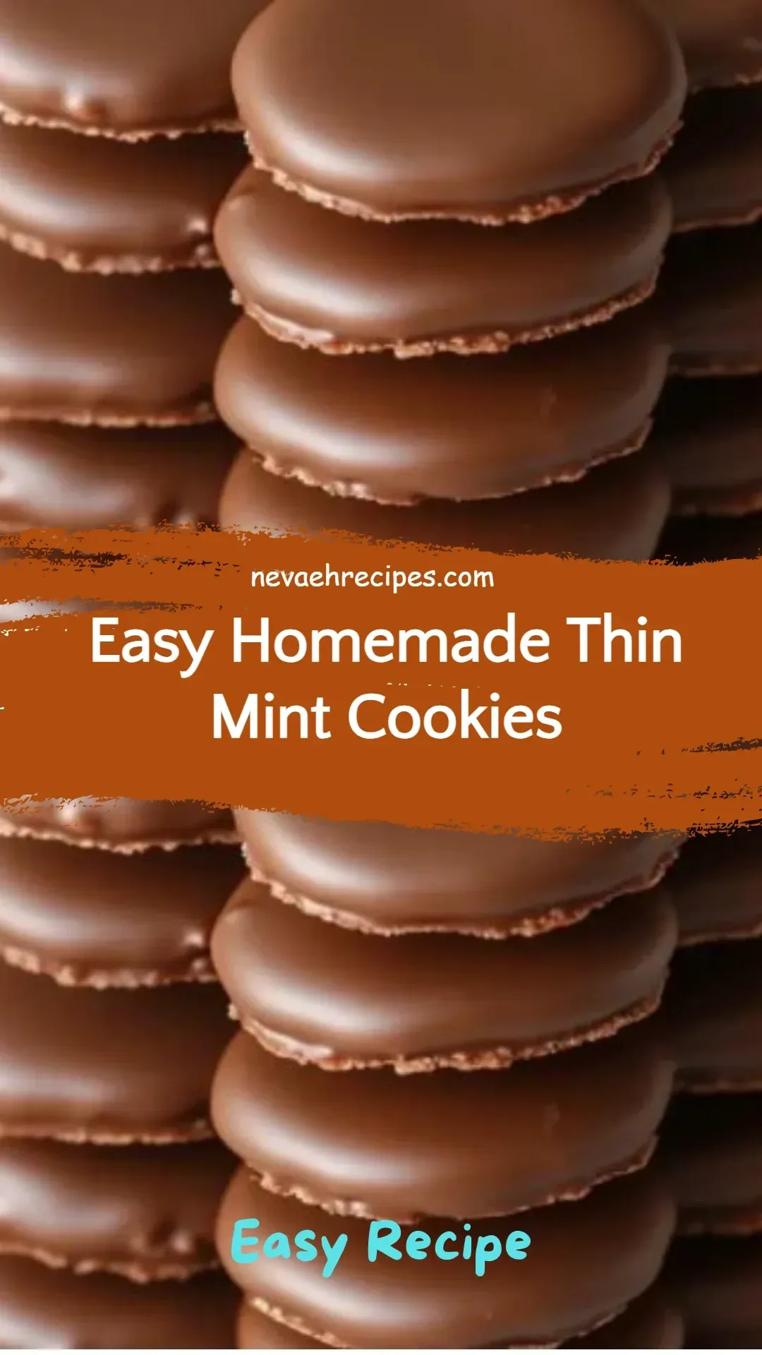 Easy homemade Thin Mint Cookies on a plate