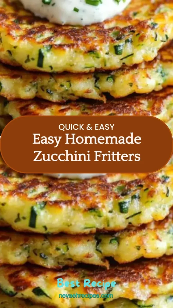 Delicious homemade zucchini fritters cooked to perfection