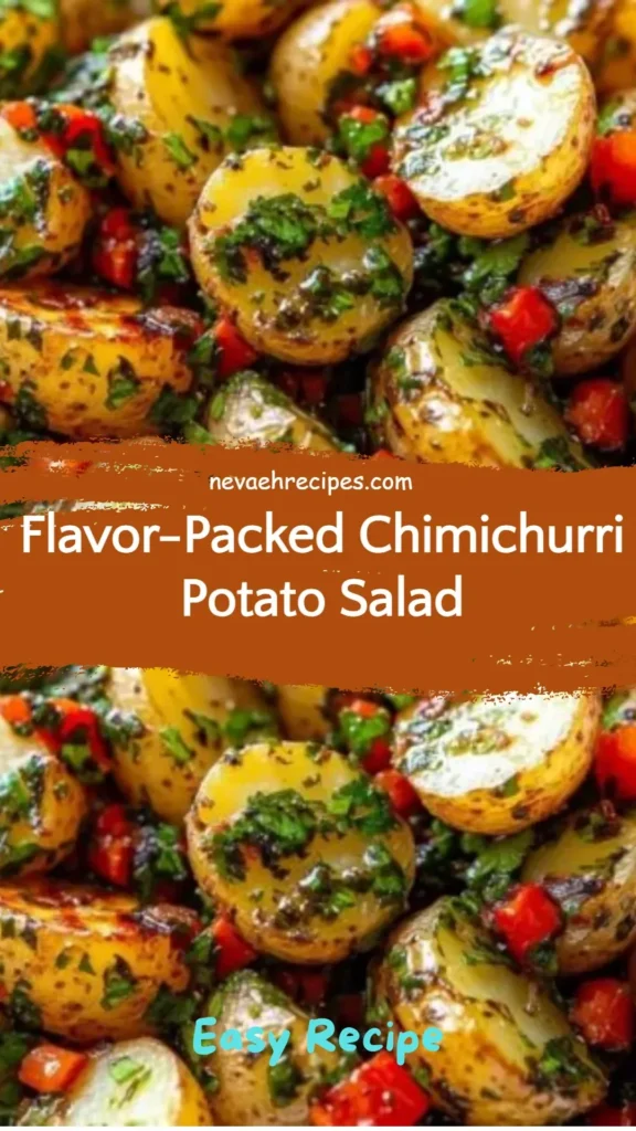 Flavor-packed chimichurri potato salad served in a bowl.