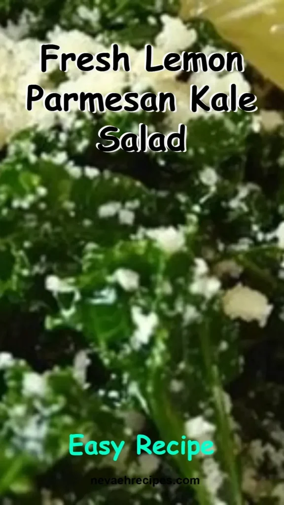 Fresh Lemon Parmesan Kale Salad with vibrant greens and lemon dressing