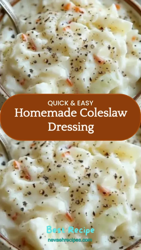 A delicious bowl of homemade coleslaw dressing ready to be added to fresh salads