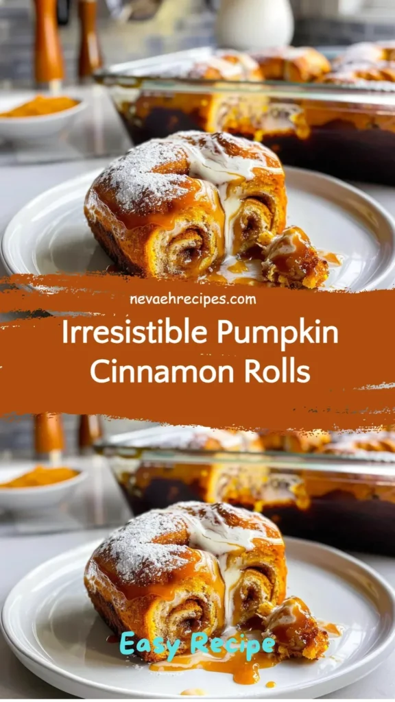 Freshly baked pumpkin cinnamon rolls drizzled with creamy icing