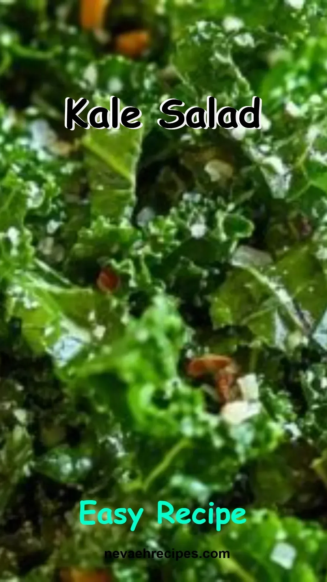 Fresh kale salad with colorful vegetables and a tangy dressing