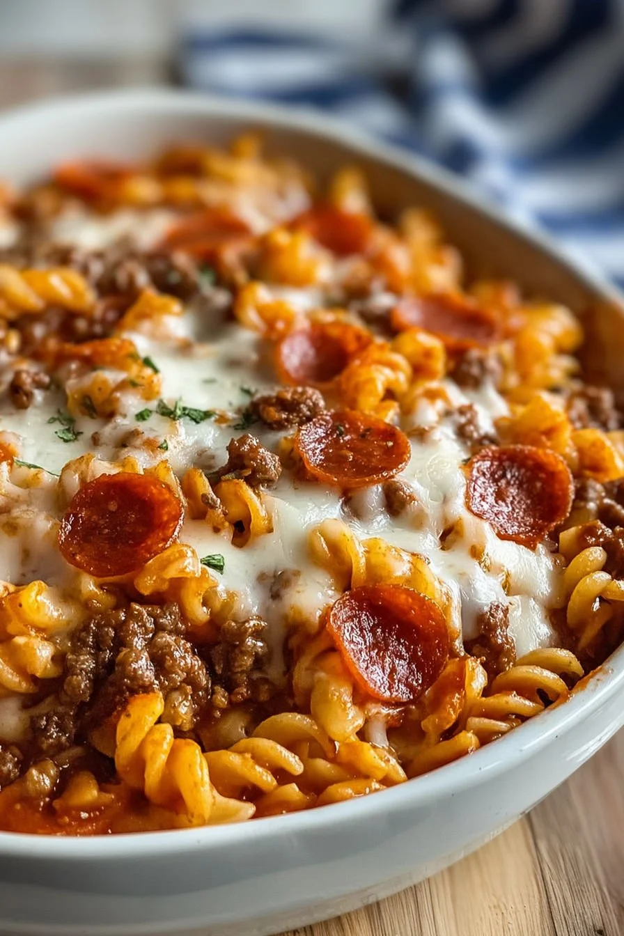 Delicious Meat Lovers Casserole Bake topped with cheese and filled with various meats