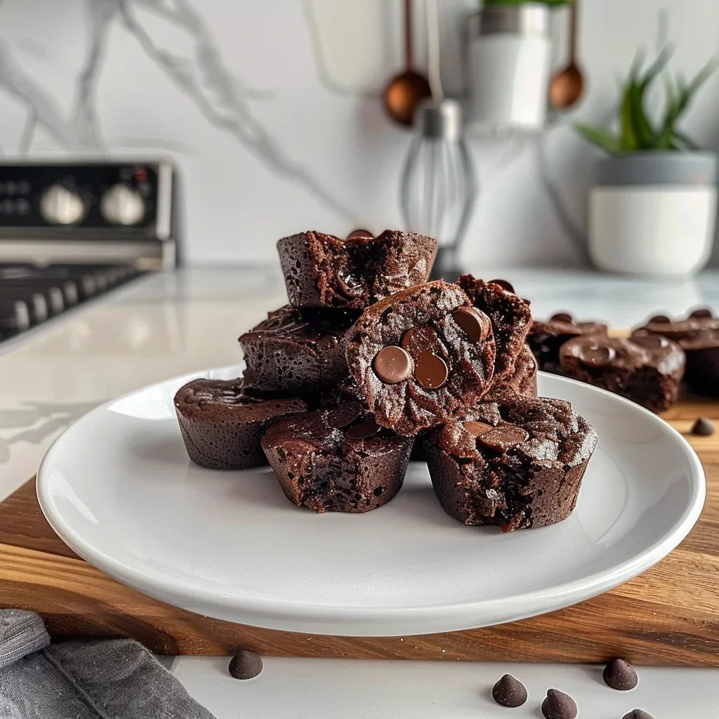 Mini brownie bites ready to indulge in a chocolatey delight