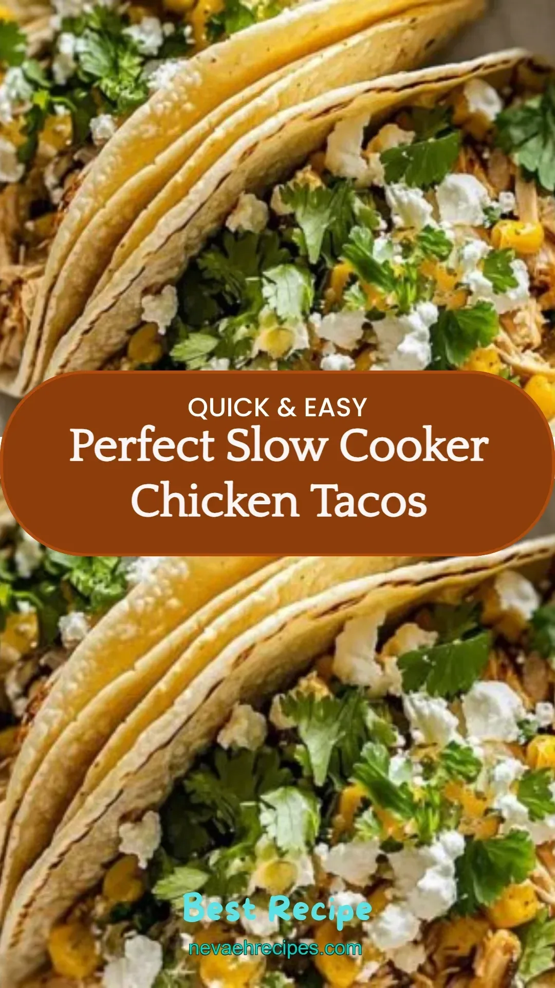 Delicious slow cooker chicken tacos served with fresh toppings