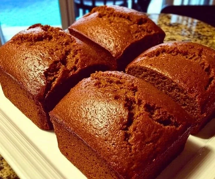 Delicious homemade pumpkin bread sliced and ready to serve.