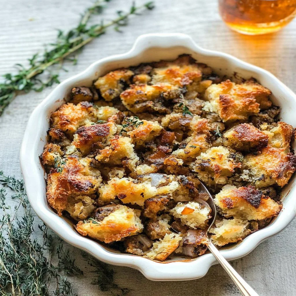 Delicious Root Vegetable and Green Bean Bake served in a rustic dish