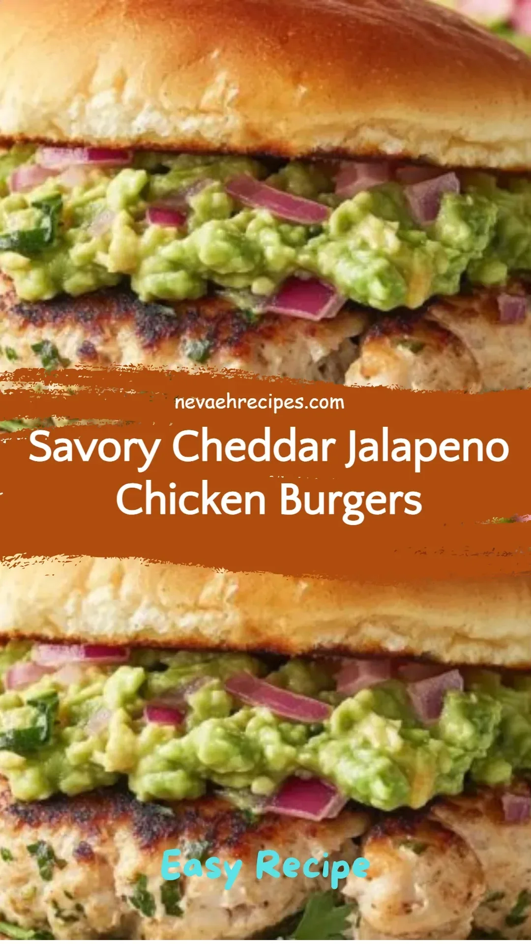 Savory cheddar jalapeno chicken burgers on a grill plate