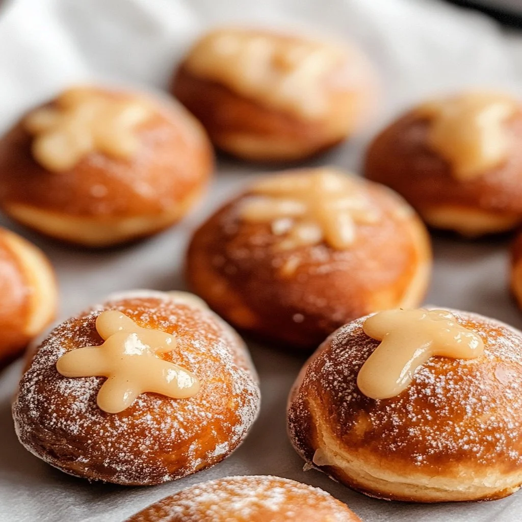 Thanksgiving-inspired brioche donuts topped with festive icing and sprinkles.