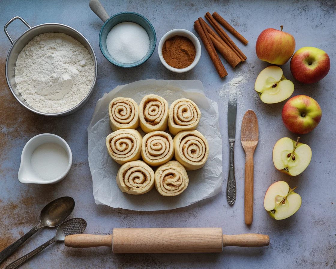 Ingredients for Apple Pie Cinnamon Rolls recipe
