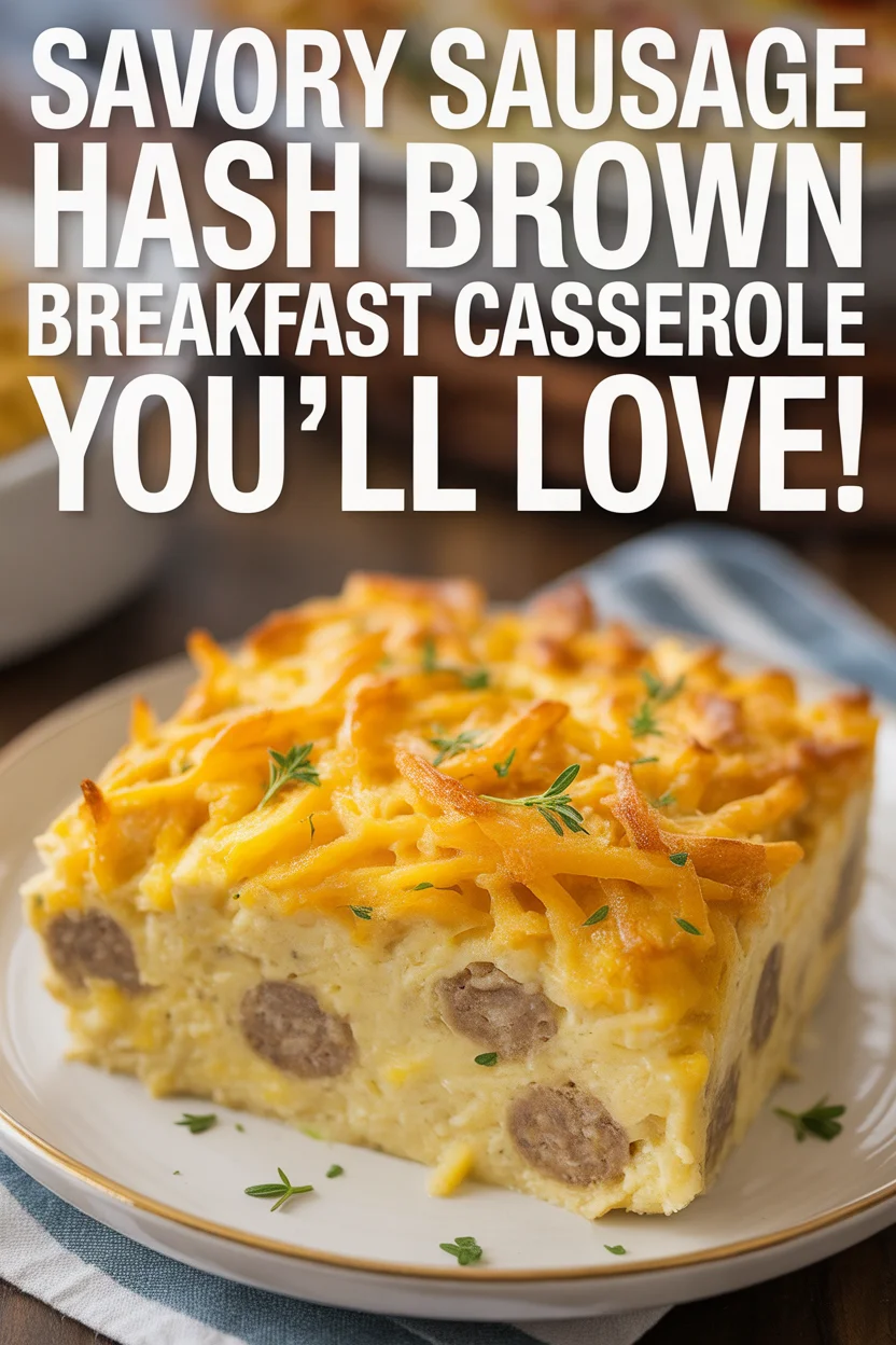 Savory Sausage Hash Brown Breakfast Casserole You'll Love!