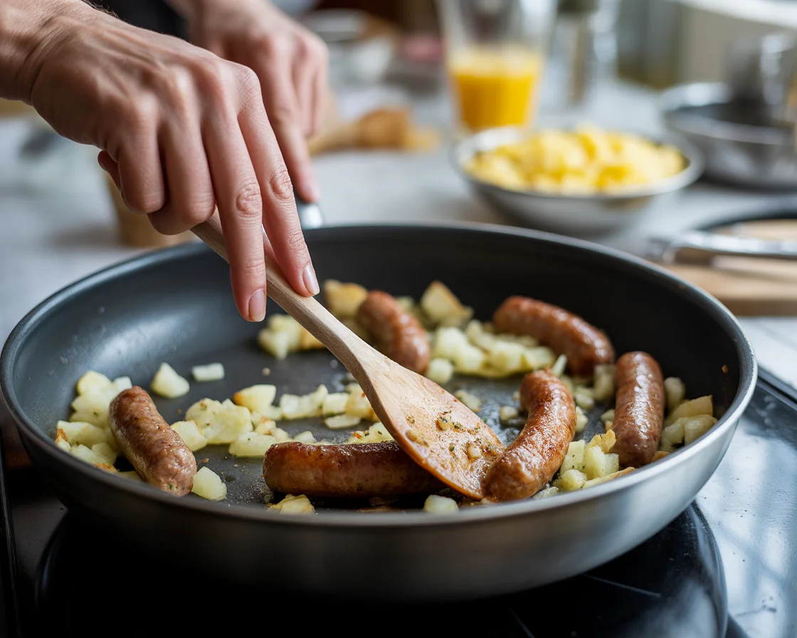 Sausage Hash Brown Breakfast Casserole