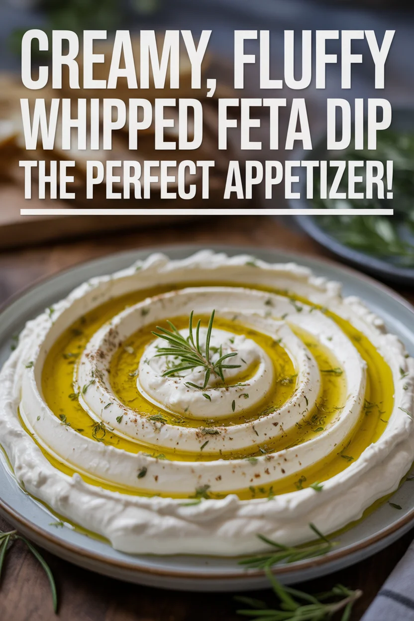 Creamy, Fluffy Whipped Feta Dip – The Perfect Appetizer!