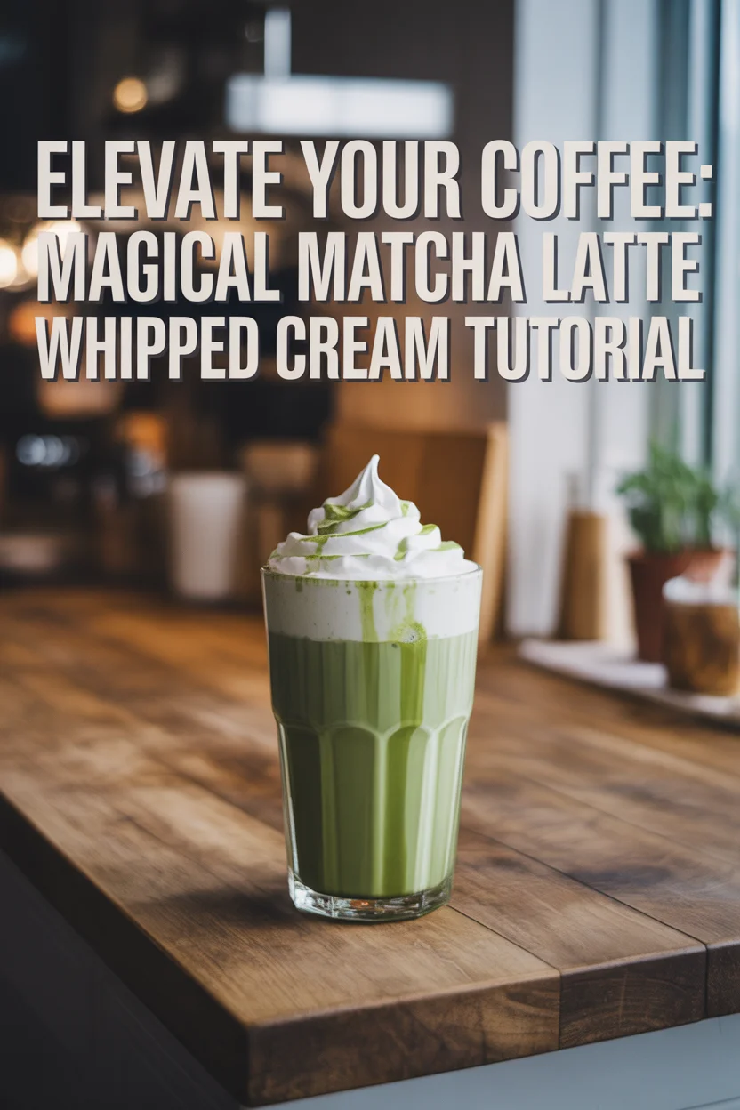 Matcha latte whipped cream