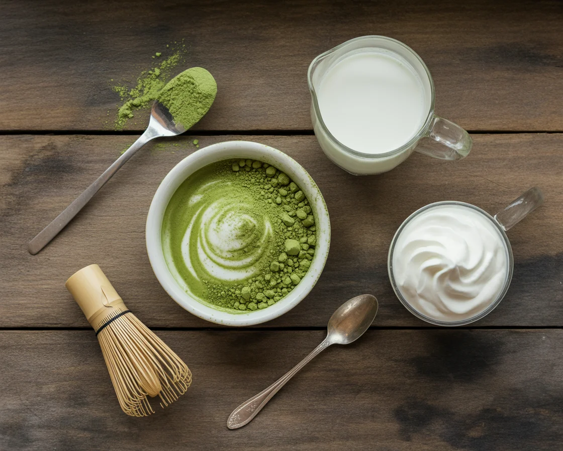 Matcha latte whipped cream