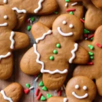 Plate of beautifully decorated Gingerbread Cookies, perfect for holiday celebrations.