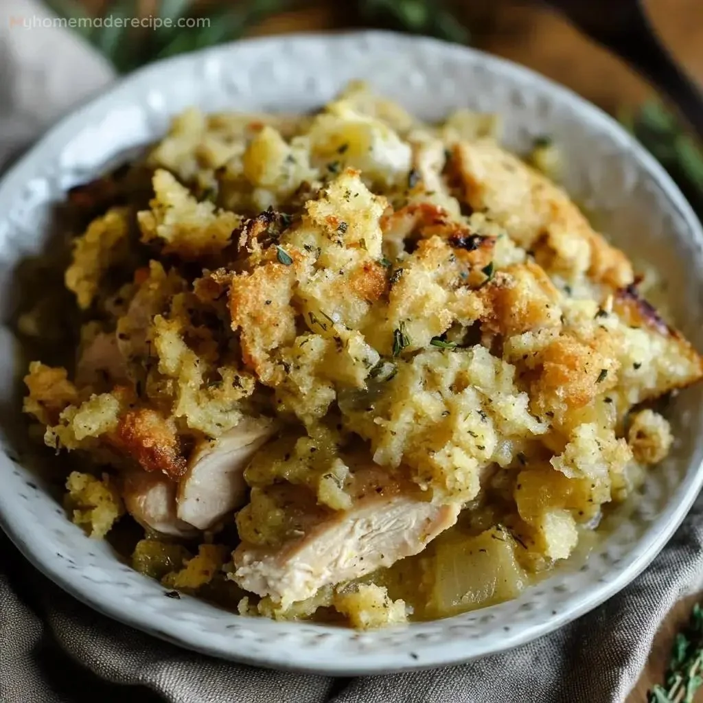 Deliciously cooked Crockpot Chicken served with vegetables and herbs.