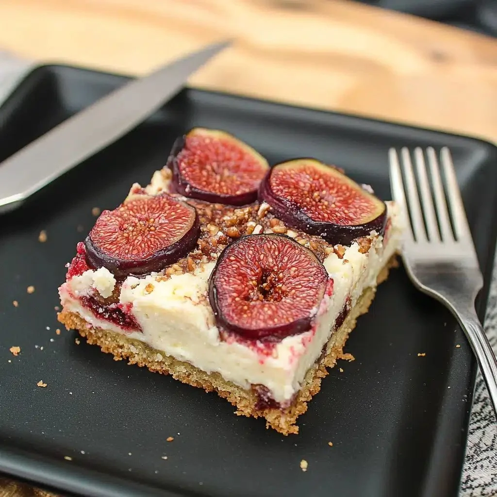 Delicious fig cream cheese bars ready to be enjoyed this fall season