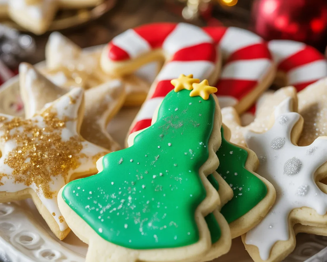 Delicious Christmas Sugar Cookies with easy icing perfect for holiday celebrations