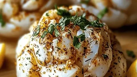 Plate of crispy crab bombs with dipping sauce for seafood lovers