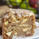 Delicious homemade Apple Fritter Bread loaf with cinnamon-sugar apples