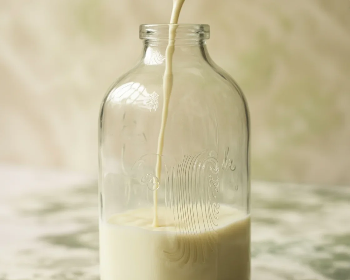 Creamy homemade nut milk made from raw nuts for dairy-free recipes.