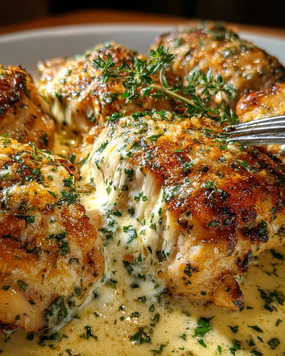 Delicious Garlic Parmesan Chicken Bake with crispy golden crust