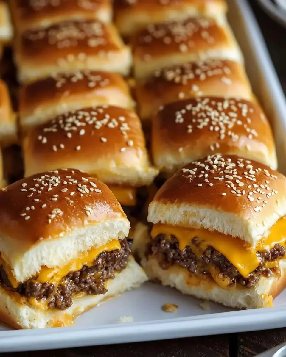 Delicious Hawaiian Roll Sliders stacked on a platter with colorful toppings