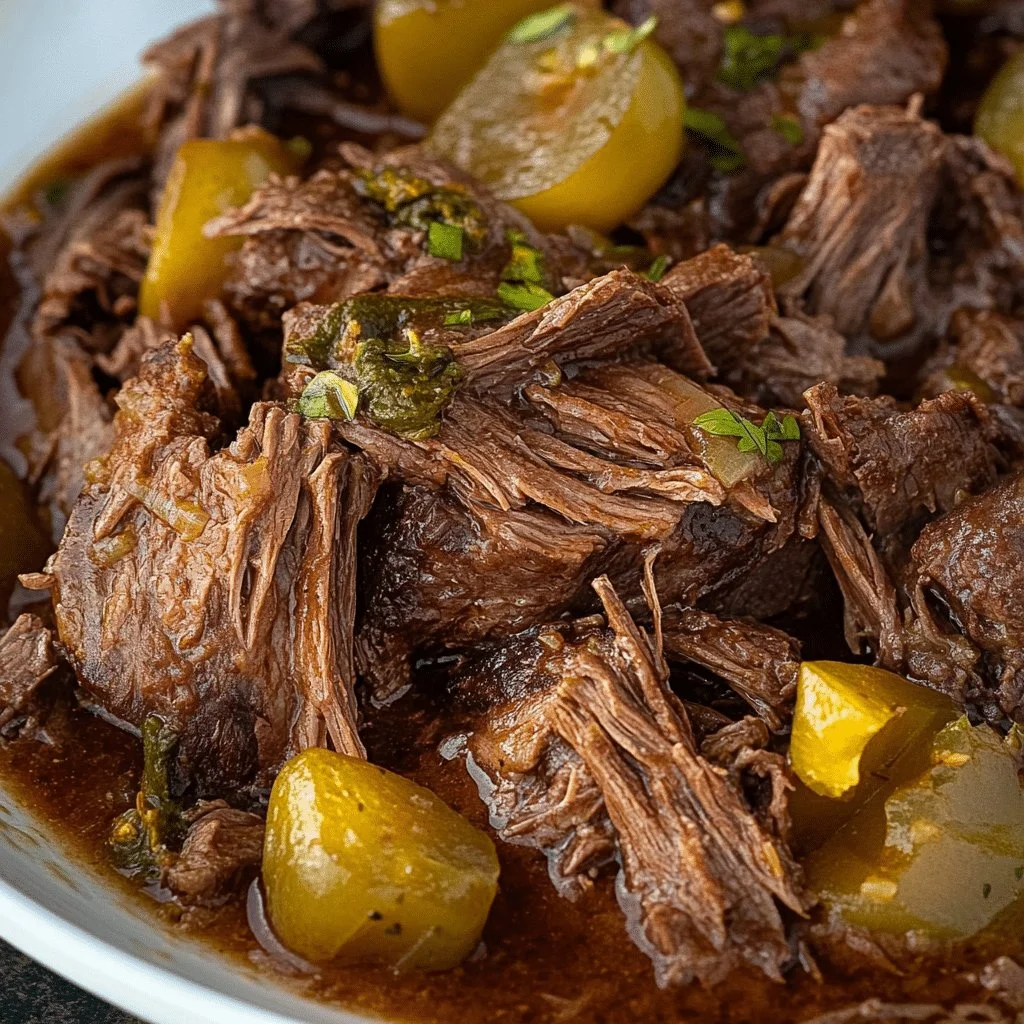 Instant Pot Rôti du Mississippi served with sides