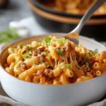 Delicious Kimchi Mac and Cheese with chili for a spicy twist