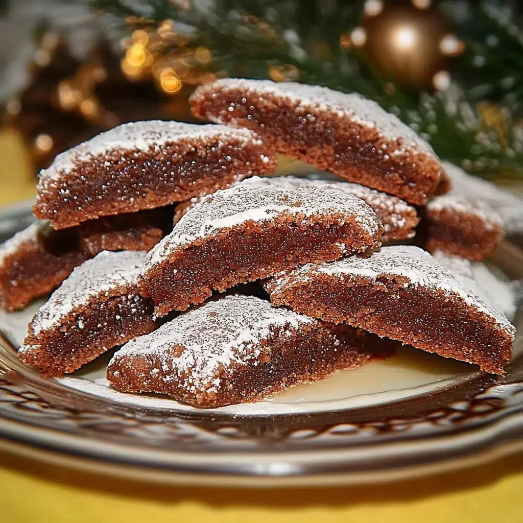 Magenbrot, a soft spicy German Christmas cookie surrounded by festive decorations.