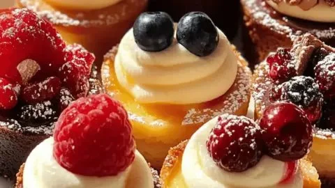 Colorful mini desserts arranged beautifully for a delightful presentation