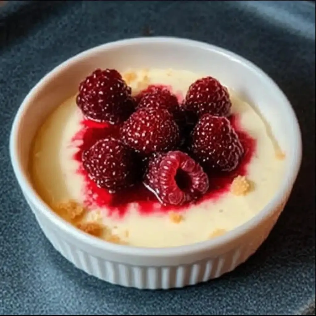 No-Bake Greek Yogurt Jello Cheesecake topped with fresh fruit and whipped cream