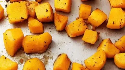 Roasted butternut squash served as a comforting fall dish