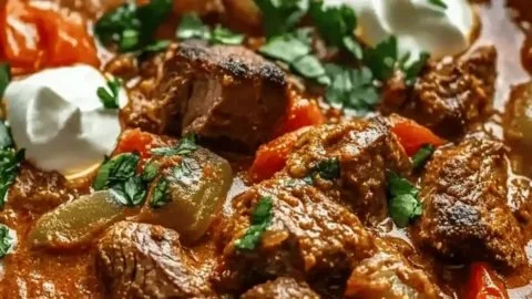 Lamb Kalya served with creamy yogurt for a delicious flavor experience
